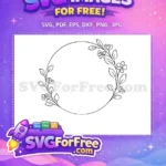 Free Floral Frame Free Flower Accents Category 1 Free SVG - Instant Download