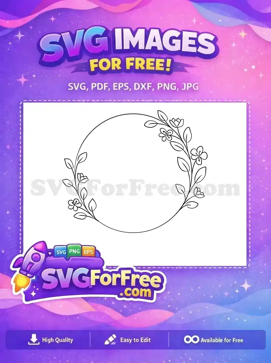 Free Floral Frame Free Flower Accents Category 1 Free SVG