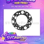 Free Circular Dots Free Round Frame Design Free SVG - Instant Download