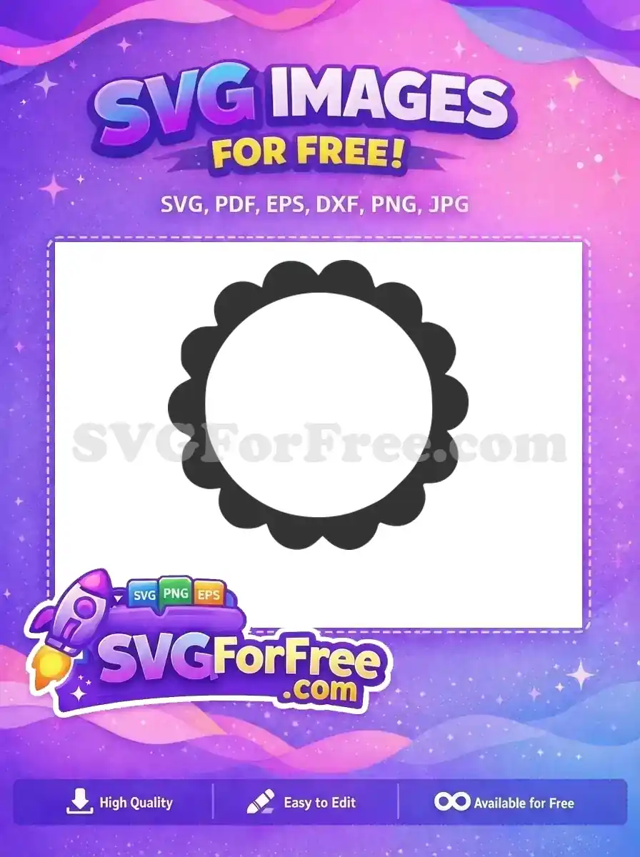 Free Scalloped Frames Free Circular Frames Design Free SVG