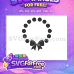 Free Circle Garland Free Ribbon Frame Design Free SVG - Instant Download