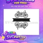 Free Floral Frame Free Ribbon Banner Frames Free SVG - Instant Download