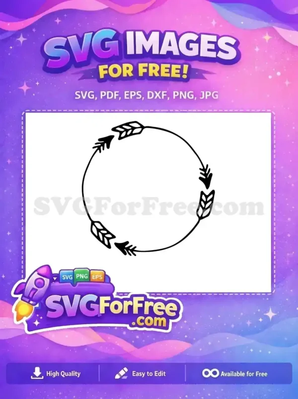 Free Arrow Frame Free Circle Border Frames Free SVG