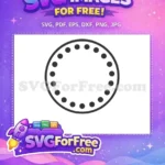 Free Circle Dots Frame Free Simple Border Frames Free SVG - Instant Download