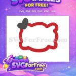 Free Red Border Free Gray Heart Frame Free SVG - Instant Download