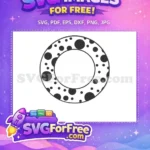 Free Circle Dots Frame Free Geometric Pattern Design Free SVG - Instant Download