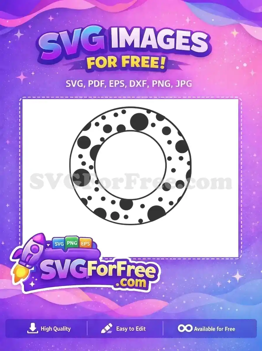 Free Circle Dots Frame Free Geometric Pattern Design Free SVG
