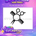 Free Hair Salon Free Comb Scissors Frames Free SVG - Instant Download