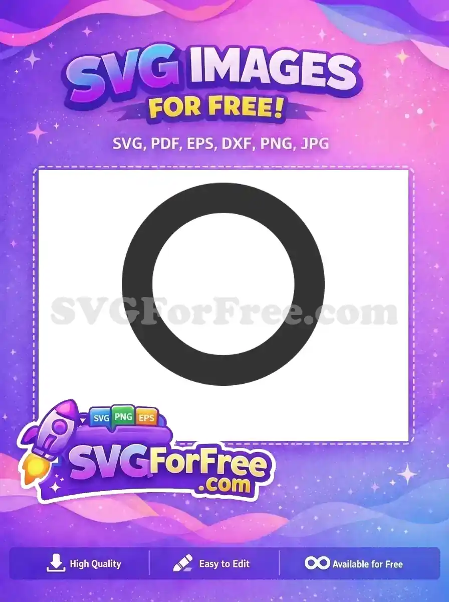 Free Circle Frame Free Simple Border Geometric Free SVG