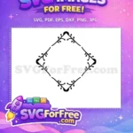 Free Leafy Corner Free Diamond Frames Decorative Free SVG - Instant Download