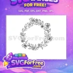 Free Floral Frame Free Botanical Dandelions Frame Free SVG - Instant Download