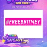 Free Hashtag White Text Free Pink Background Free Britney SVG - Instant Download