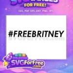 Free Hashtag Symbol Free Black Bold Text Britney Free SVG - Instant Download