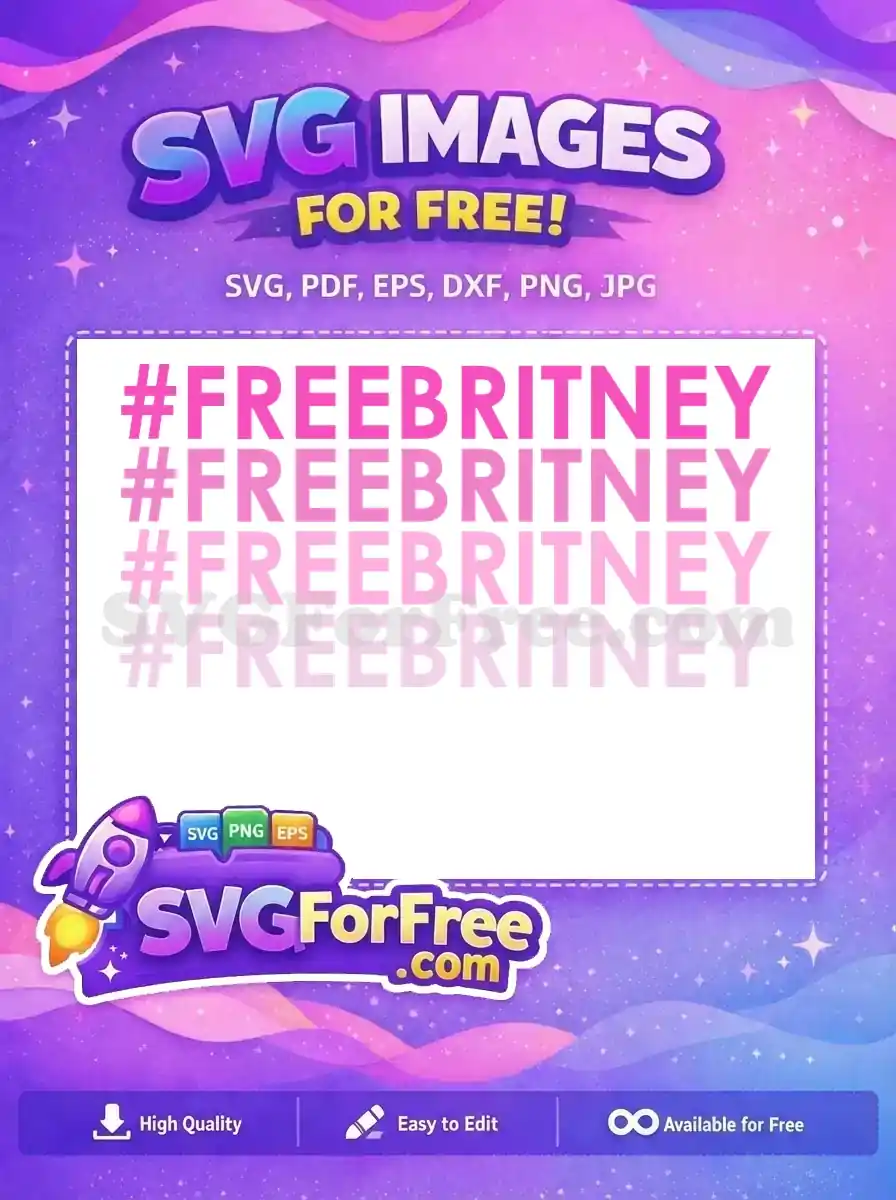 Free Pink Hashtag Free Britney Pop Free SVG