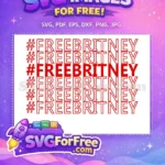Free Hashtag Red Letters Free Britney Design Free SVG - Instant Download