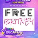 Free Bold Font Free Pink Letters Britney Free SVG - Instant Download