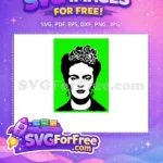 Free Unibrow Portrait Free Flower Crown Frida Kahlo Free SVG 1 - Instant Download