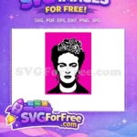 Free Rose Crown Free Pink Backdrop Frida Free SVG - Instant Download