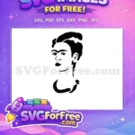 Free Monobrow Portrait Free Unibrow Woman Frida Kahlo Free SVG - Instant Download