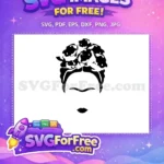 Free Detailed Monobrow Free Floral Headdress Frida Kahlo Free SVG - Instant Download