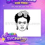 Free Portrait Expression Free Monobrow Detail Frida Kahlo Free SVG - Instant Download