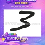 Free Number Three Free Friends TV Show Free SVG - Instant Download