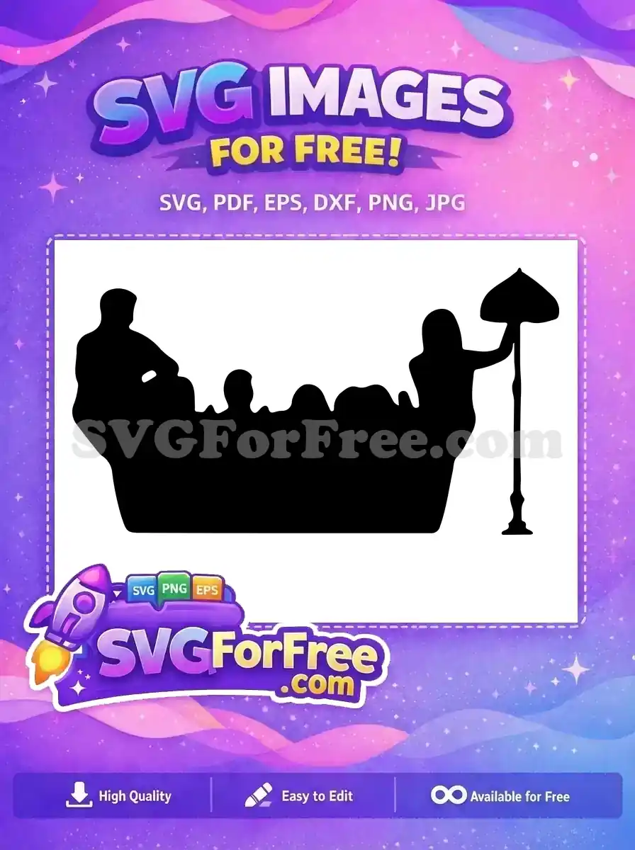 Free Friends TV Show Free Silhouette Free SVG