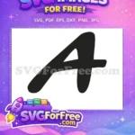 Free Monica Initial Free Dark Grey Friends Free SVG - Instant Download