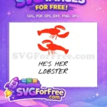 Free Orange Lobster Clipart Free He's Her Lobster Friends Free SVG - Instant Download
