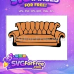 Free Central Perk Couch Free Coffee Shop Friends Free SVG - Instant Download