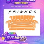 Free Central Perk Couch Free Orange Sofa Friends TV Show Free SVG - Instant Download