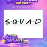 Free Squad Red Blue Yellow Friends TV Show Free Free SVG - Instant Download