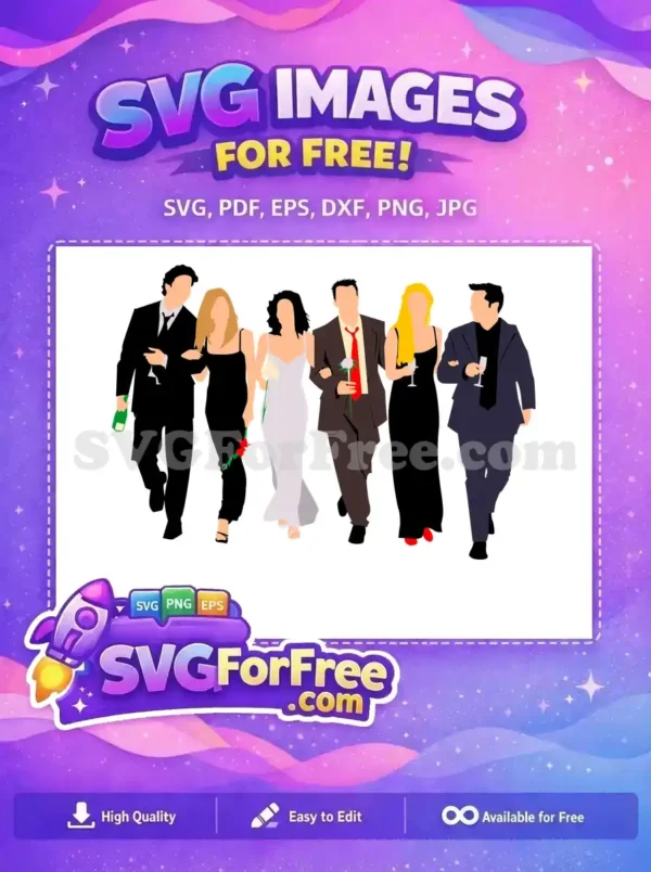 Free Elegant Attire Free Champagne Flowers Friends TV Show Free SVG Free Elegant Attire Free Champagne Flowers Friends TV Show Free SVG