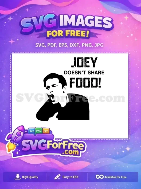 Free Joey Tribbiani Angry Free Food Friends TV Free SVG