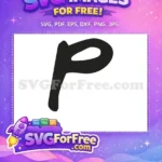 Free Letter P Monogram Free Alphabet Friends TV Show Free SVG - Instant Download