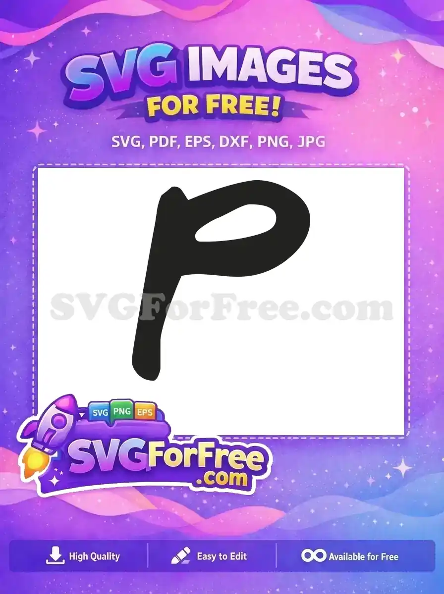 Free Letter P Monogram Free Alphabet Friends TV Show Free SVG