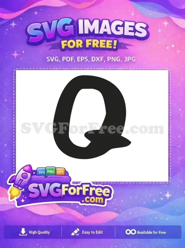 Free Monogram Letter Q Free Bold Friends Free SVG