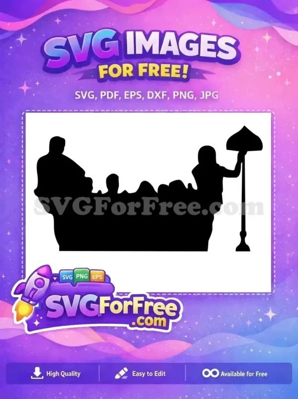 Free Central Perk Couch Free Lamp Silhouette Friends Free SVG