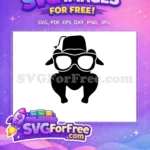 Free Turkey Hat Free Glasses Friends Thanksgiving Free SVG - Instant Download