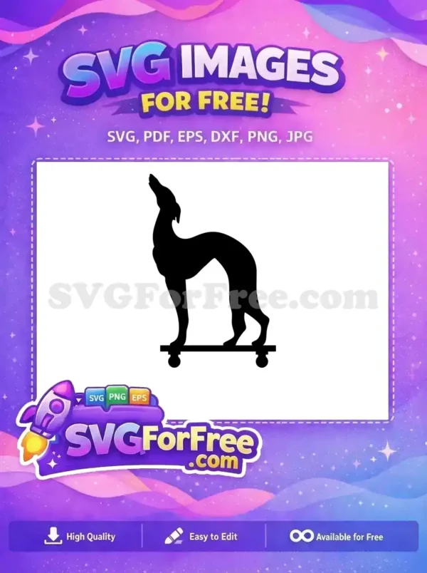 Free Silhouette Dog Howling Free on Skateboard Friends Free SVG Free Silhouette Dog Howling Free on Skateboard Friends Free SVG