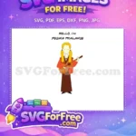 Free Regina Phalange Guitar Free Blonde Hair Friends Free SVG - Instant Download