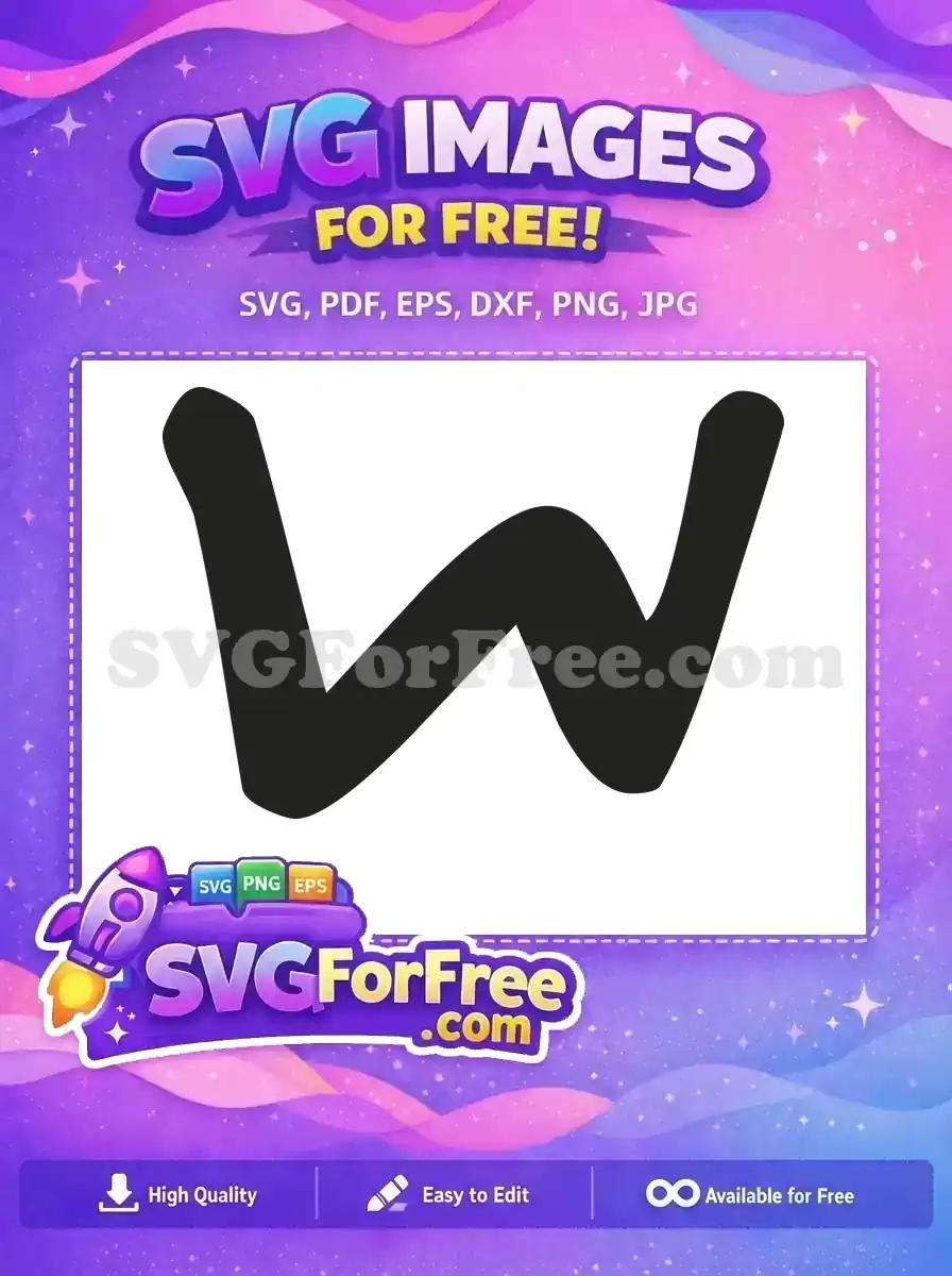 Free Initial W Free Friends TV Show Free SVG