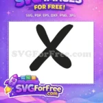 Free Black X Shape Free Simple Friends TV Show Free SVG - Instant Download