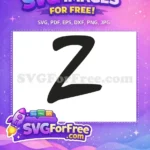 Free Grey Letter Z Free Monogram Friends TV Free SVG - Instant Download