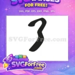 Free Number Three Free Simple Friends TV Show Free SVG - Instant Download