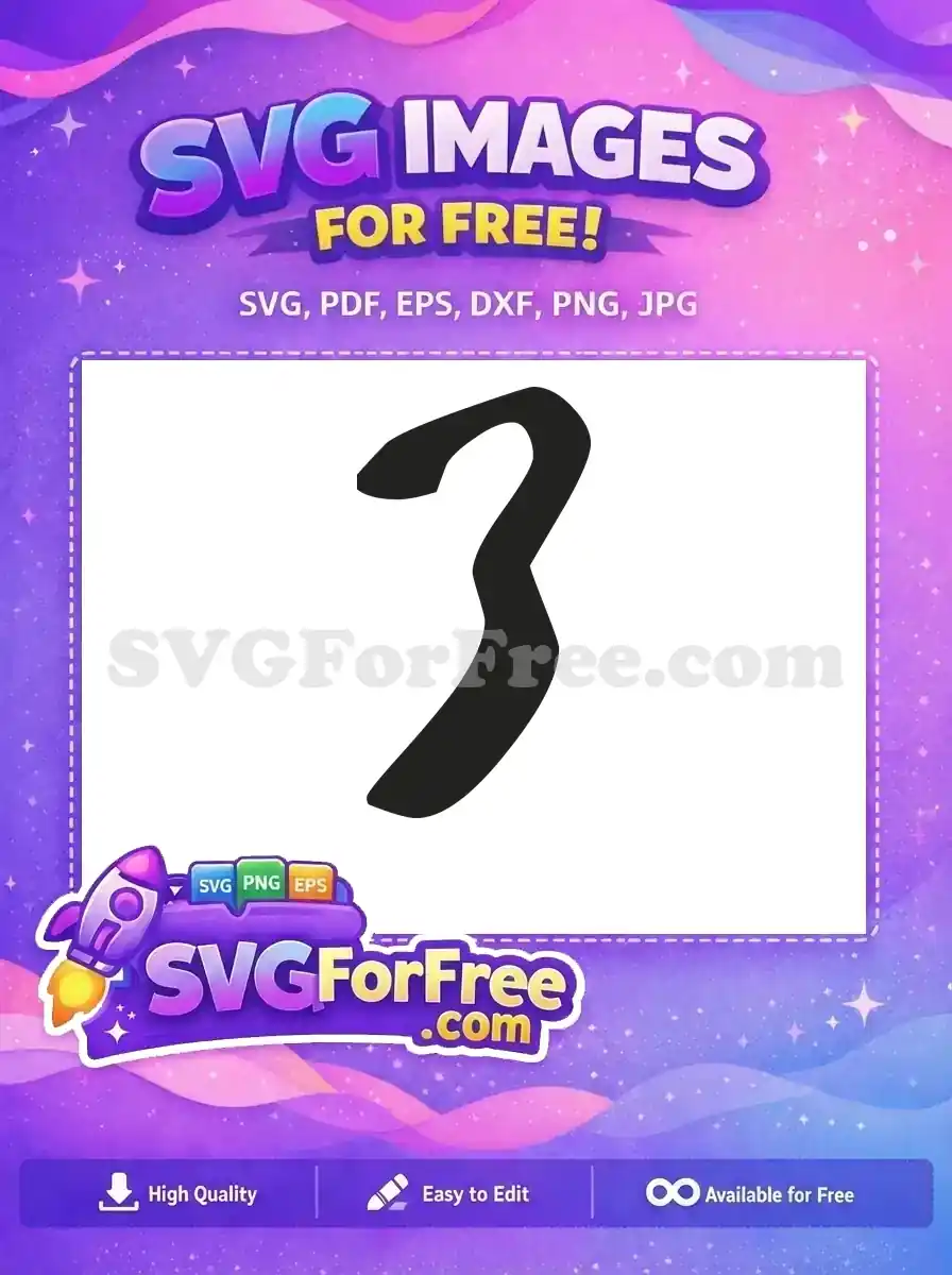 Free Number Three Free Simple Friends TV Show Free SVG