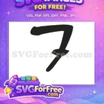 Free Number Seven Free Friends TV Show Free SVG 2 - Instant Download
