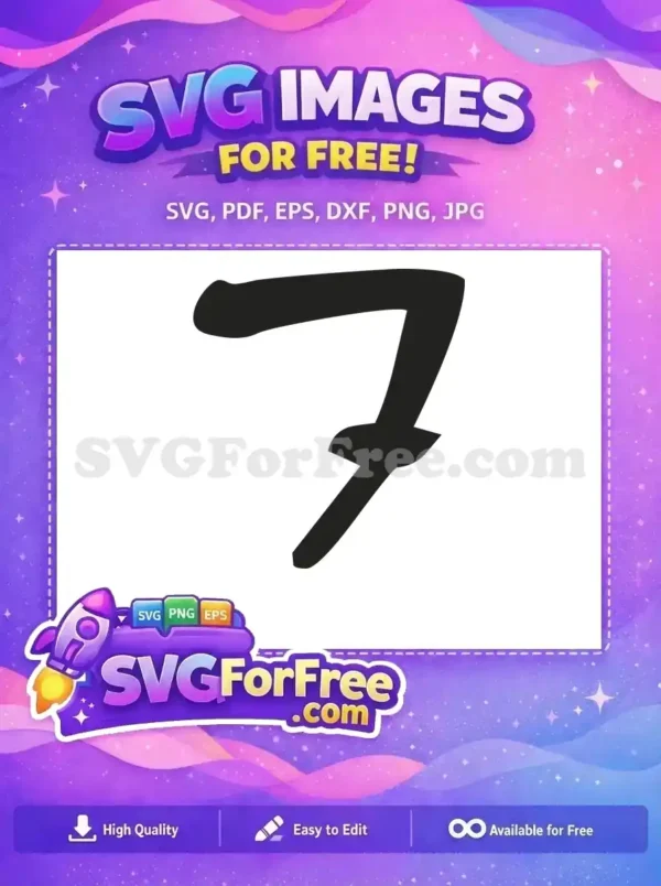 Free Number Seven Free Friends TV Show Free SVG 2