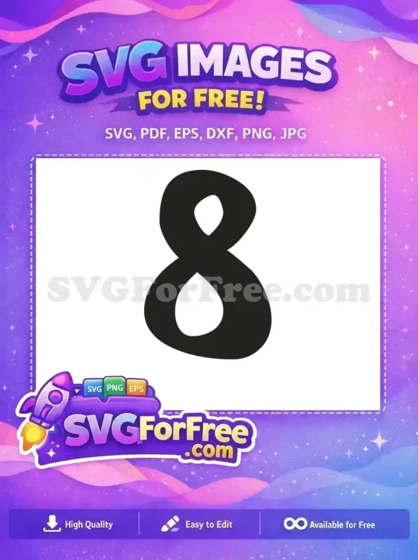 Free Number Eight Free Monogram Friends TV Show Free SVG