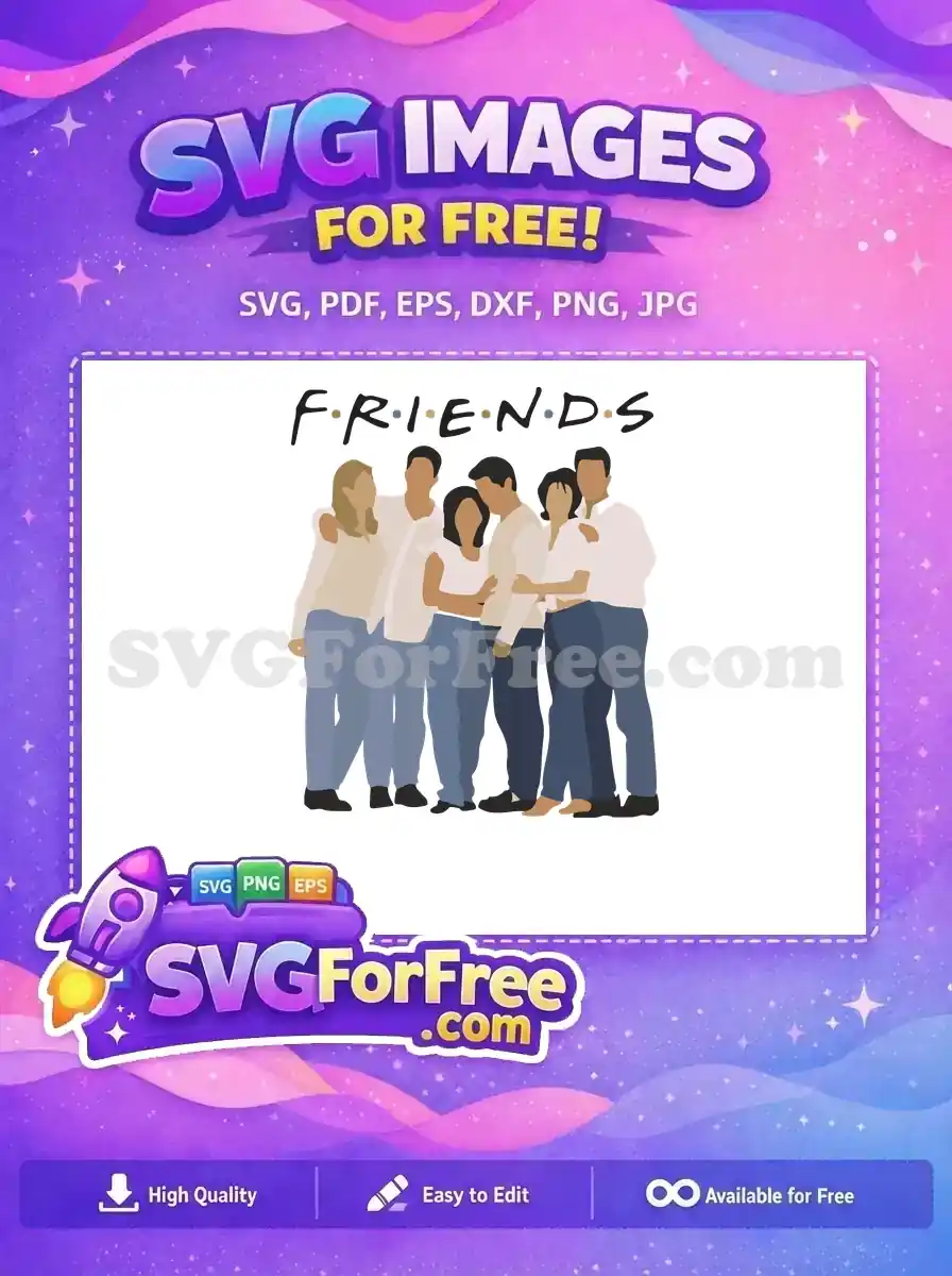 Free Faceless Hugging Free Cartoon Minimal Friends TV Show Free SVG